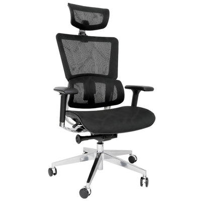 Scaun de birou mesh AKITA LUX - negru/negru