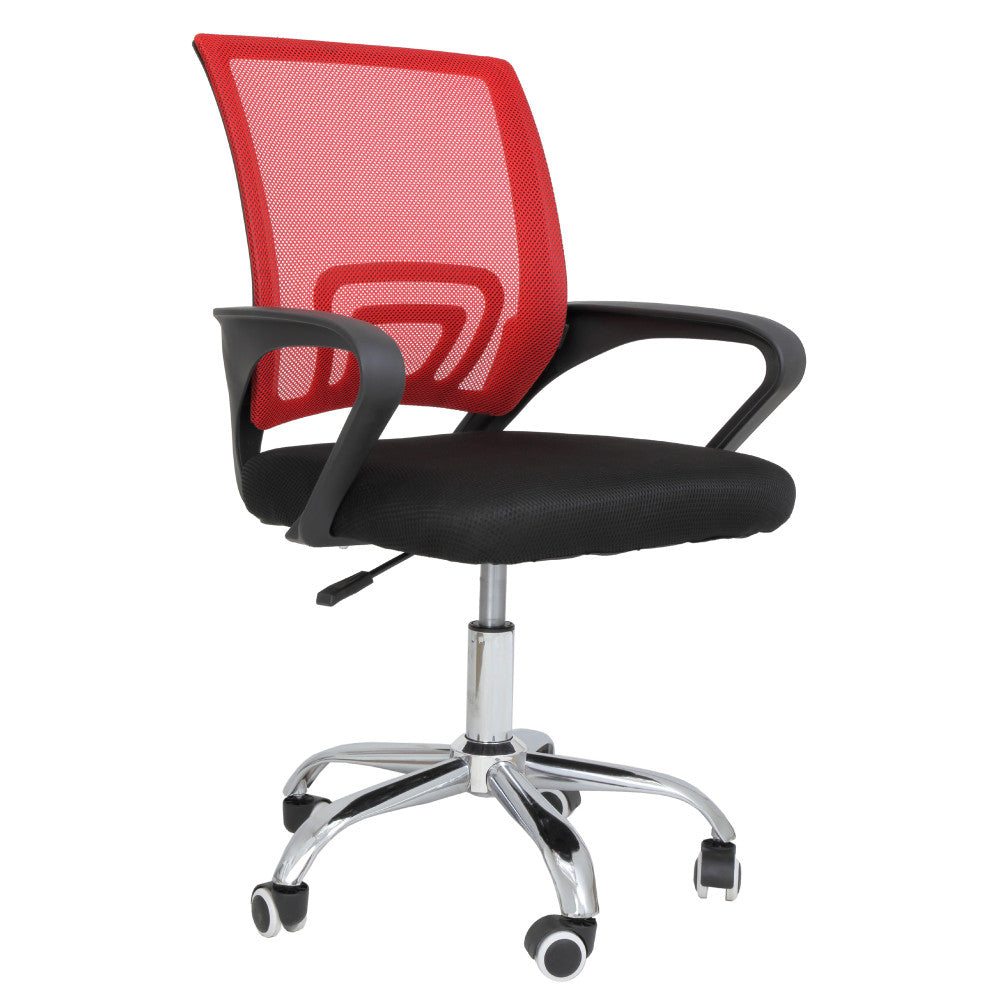 Scaun de birou mesh STAR C - spatar rosu