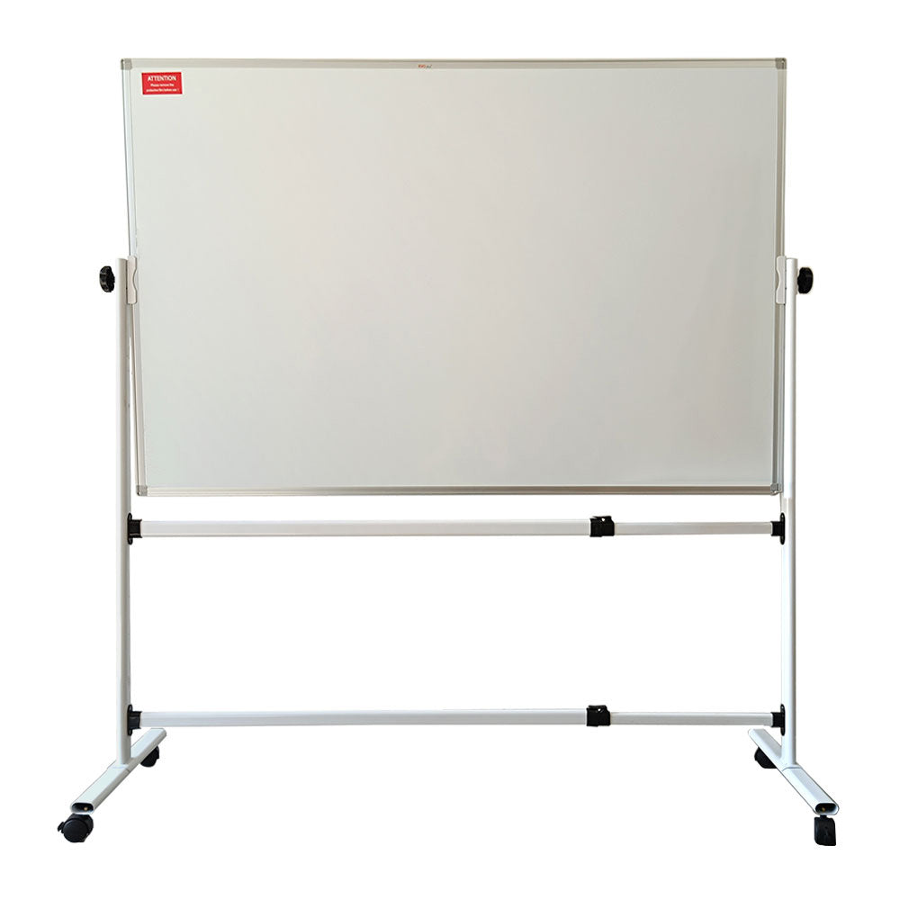 Whiteboard magnetic rotativ cu 2 fete, rama aluminiu si suport mobil 120*180 cm EVOffice