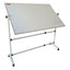 Whiteboard magnetic rotativ cu 2 fete, rama aluminiu si suport mobil 120*180 cm EVOffice