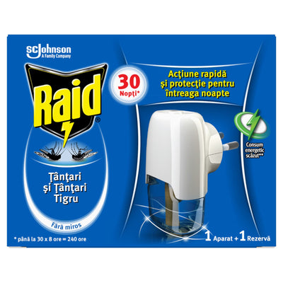 Aparat electric lichid antitatari cu rezerva Raid