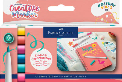 SET 6 MARKERE CREATIVE GOLDFABER HOLIDAY VIBES B FABER-CASTELL
