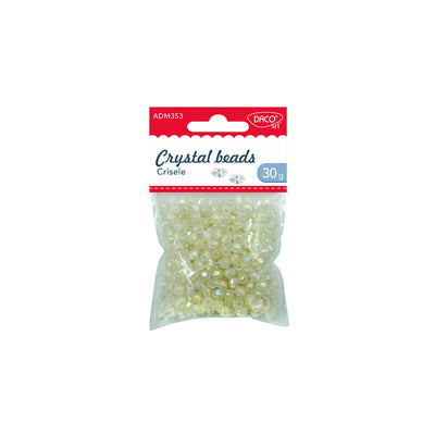 Accesorii craft Crisele DACOart (6 mm, 30 g), mărgele din plastic rezistent ideale pentru bijuterii handmade, scrapbooking, decorarea obiectelor și proiecte creative