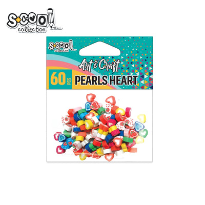 Accesorii craft, inimioare diverse modele, 60 buc/set - S-COOL