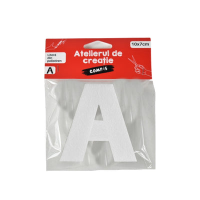 Accesorii craft, litera A polistiren, 10 cm - COMPAS