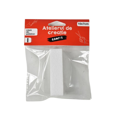 Accesorii craft, litera I polistiren, 10 cm - COMPAS