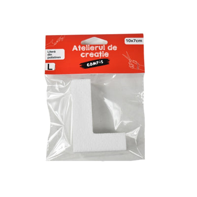 Accesorii craft, litera L polistiren, 10 cm - COMPAS