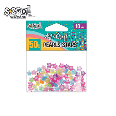 Accesorii craft, margele steluta, 10 mm, 50 buc/set - S-COOL