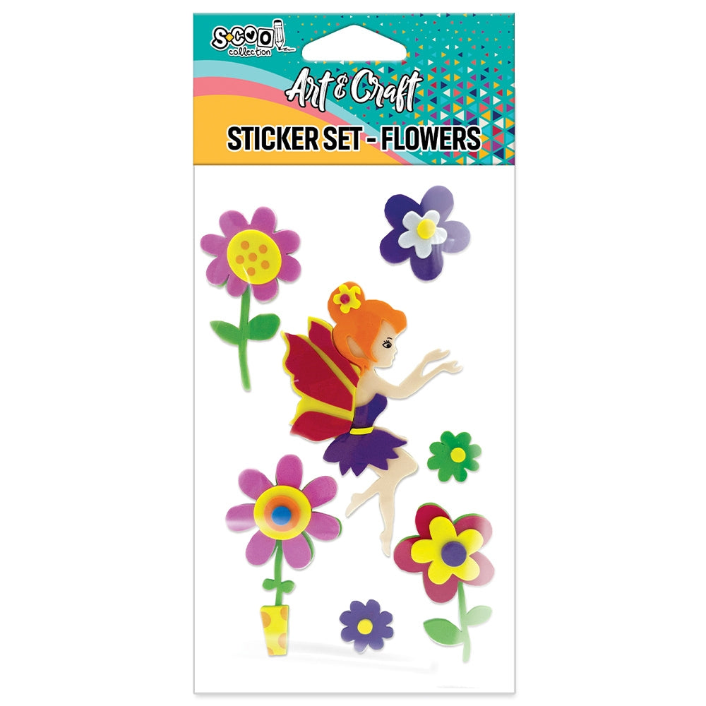 Accesorii craft, stickere 3D, Flori - S-COOL