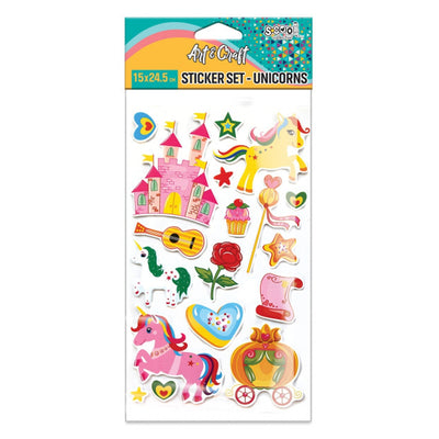 Accesorii craft, stickere 3D, Unicorni 3- S-COOL