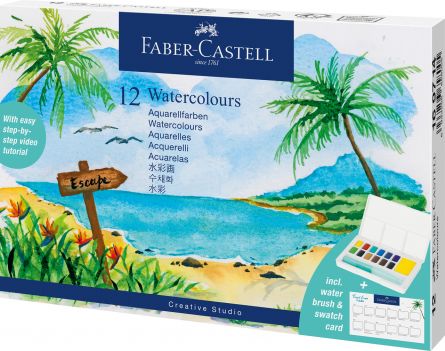 Acuarele 12 culori tropical Creative Studio FABER-CASTELL