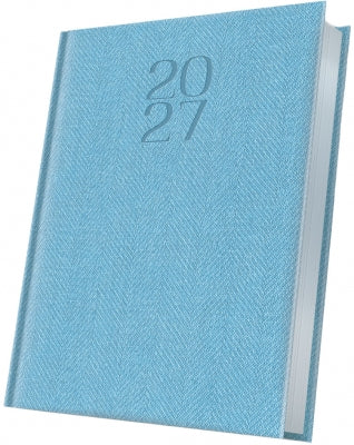 Agenda datata 2027 Herlitz Premium Deluxe Bard, A5, 352 pagini, coperta din piele sintetica, margini folio argintiu