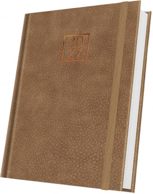 Agenda datata 2027 Herlitz Premium Deluxe Bolgheri, A5, 352 pagini, coperta din piele sintetica