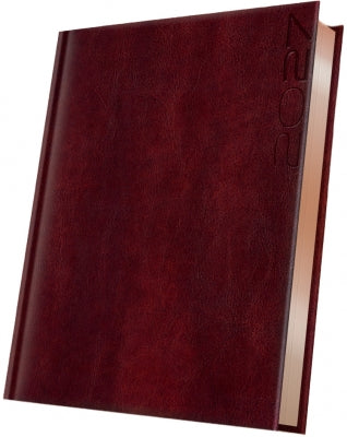 Agenda datata 2027 Herlitz Premium Deluxe Narni, A5, 352 pagini, coperta din piele sintetica, margini folio argintiu