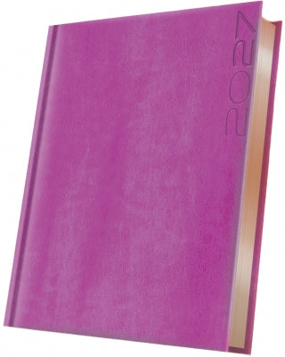 Agenda datata 2027 Herlitz Premium Deluxe Narni, A5, 352 pagini, coperta din piele sintetica, margini folio argintiu