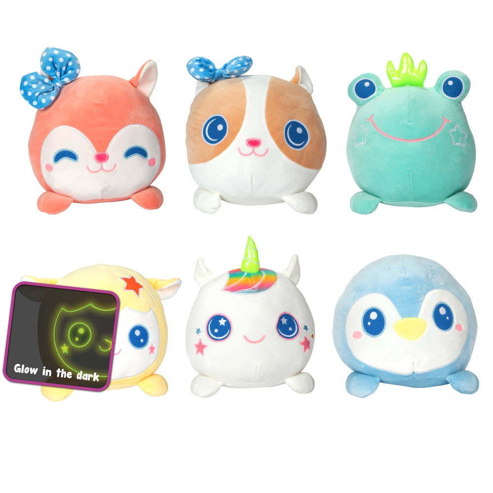 Animăluț din pluș moale fosforescent de 22 cm Toi-Toys care luminează în întuneric pentru copii