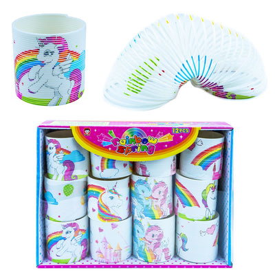 Arc spiralat curcubeu, diametru 6,5 cm, Unicorni