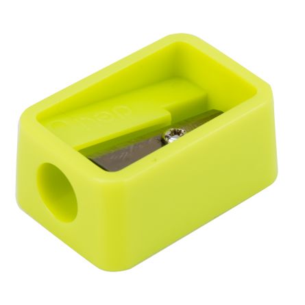 Ascutitoare simpla din plastic Deli gama Fancy culori vesele albastru galben verde roz dimensiuni reduse