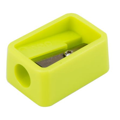 Ascutitoare simpla din plastic Deli gama Fancy culori vesele albastru galben verde roz dimensiuni reduse