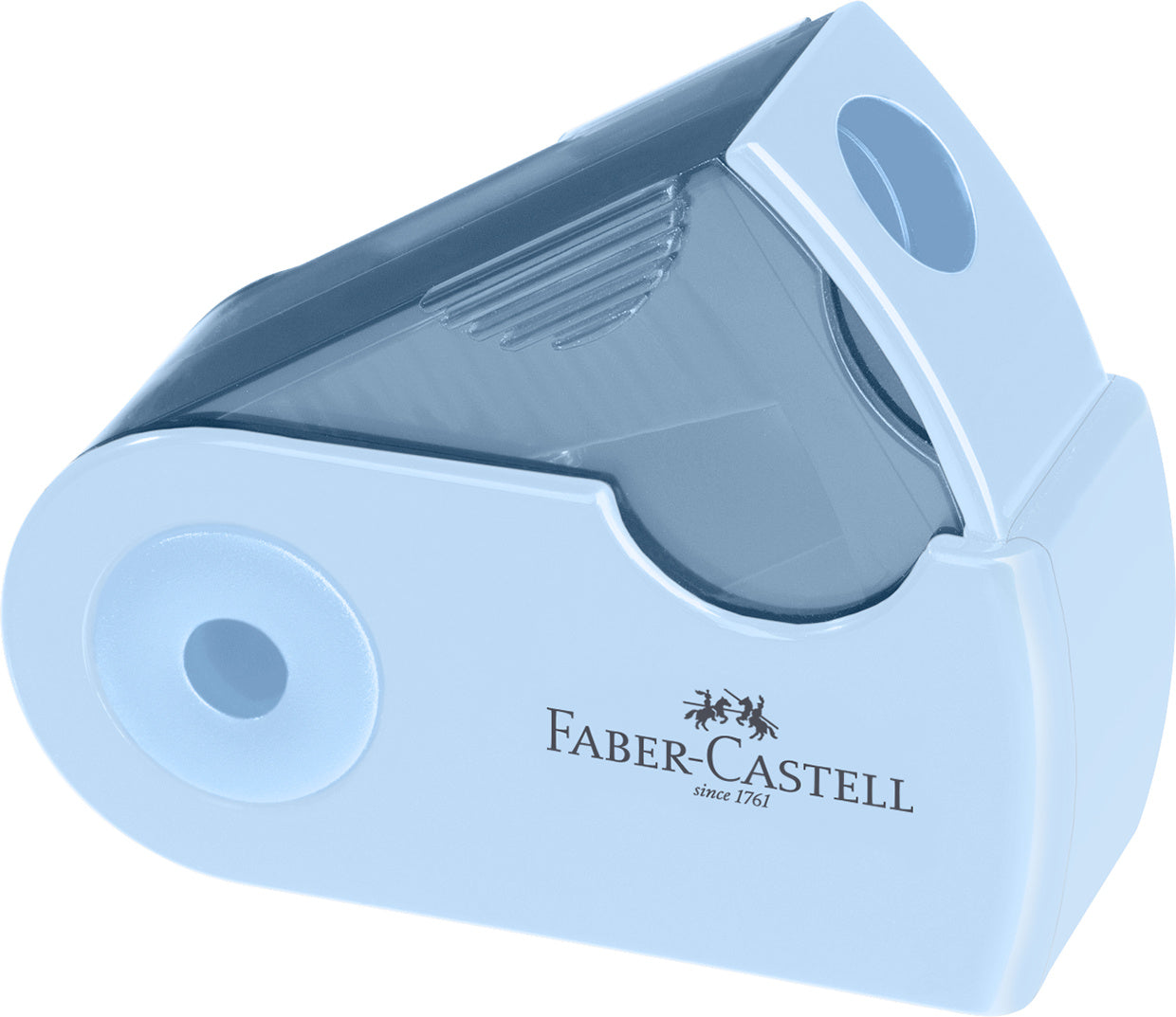 Ascutitoare simpla Faber-Castell Sleeve Mini colectia Harmony 2024 cu container pentru reziduuri si capac mobil protector