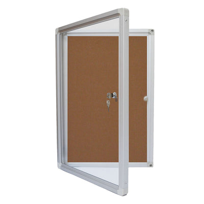 Avizier 90*120 cm, panou pluta cu geam si 2 chei EVOffice