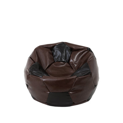 Fotoliu puf Baby Ball - imitatie piele - maro/wenge