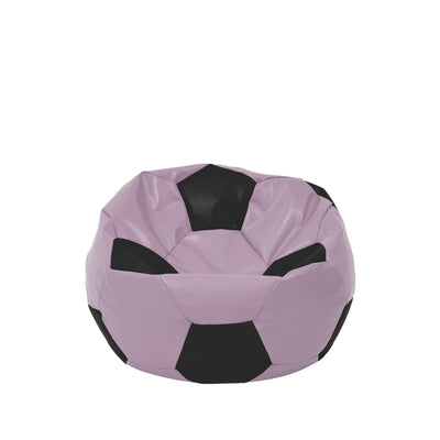 Fotoliu puf Baby Ball - imitatie piele - mov/negru