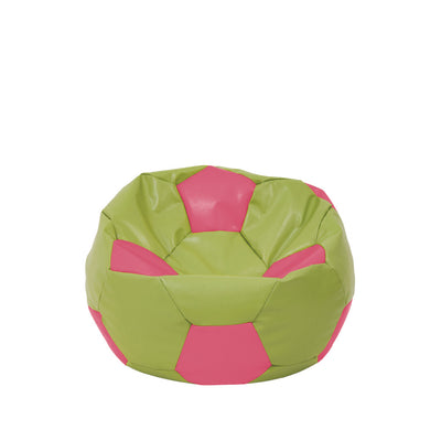 Fotoliu puf Mondo Ball - imitatie piele - verde/roz