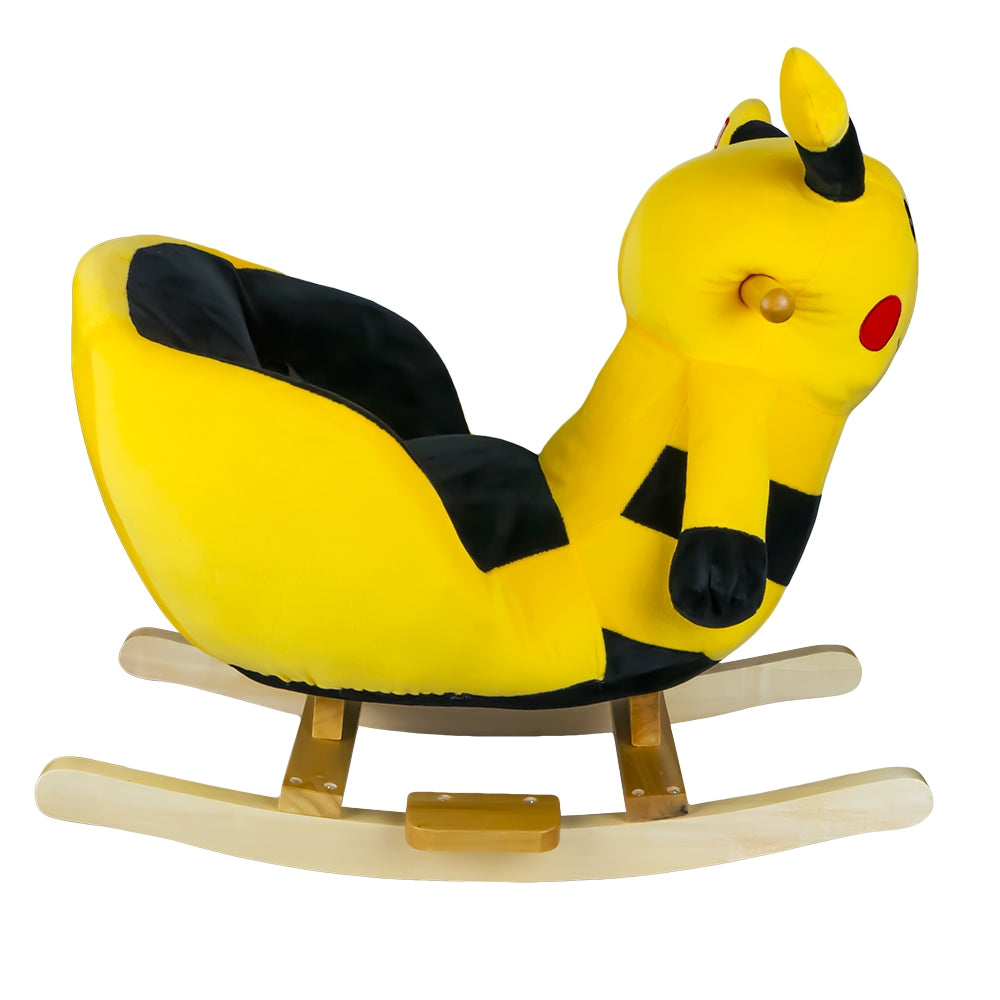 Balansoar pentru bebelusi, Albinuta, lemn + plus, 60x34x45 cm