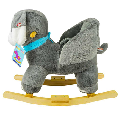 Balansoar pentru bebelusi, Catel, lemn + plus, gri, 68x30x56 cm