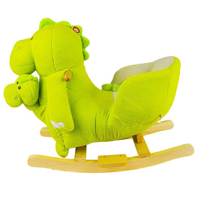 Balansoar pentru bebelusi, Dinozaur, lemn + plus, 60x34x45 cm