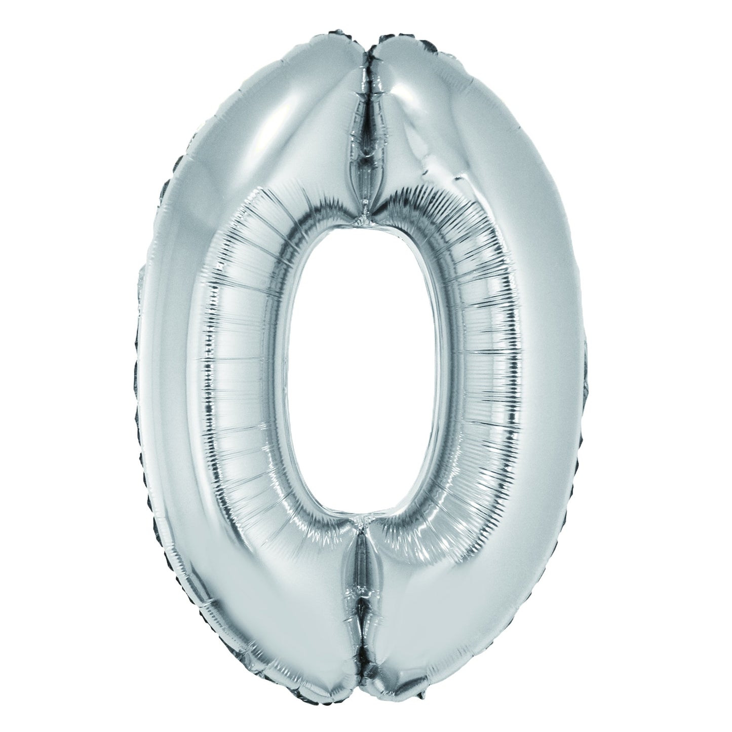 Balon decorativ gigant din folie cifra 0, culoare argintiu metalizat, dimensiune 100 cm, brand DACO, cod produs BL1000AG