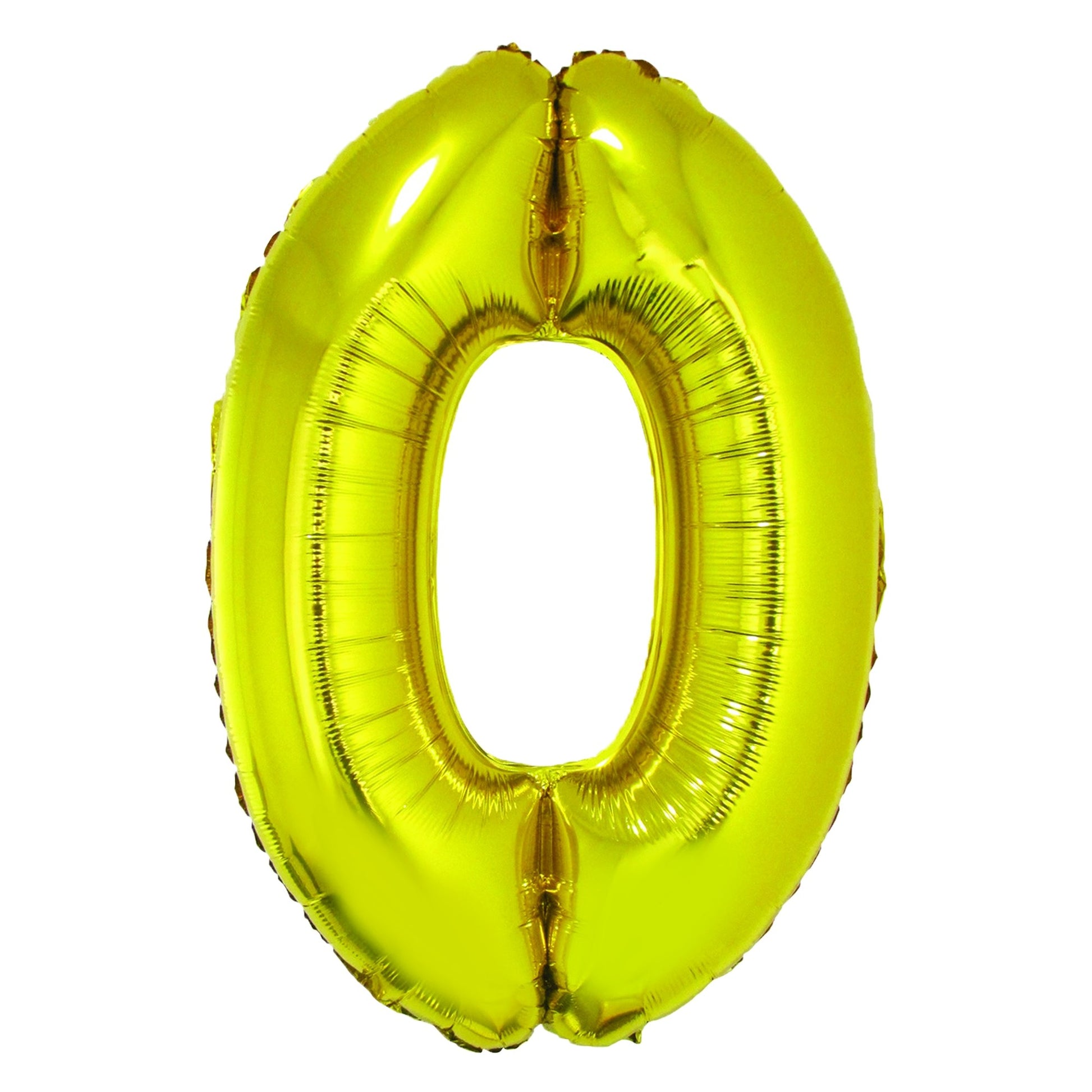 Balon decorativ gigant din folie cifra 0, culoare auriu metalizat, înălțime 100 cm, brand DACO Art, ideal pentru evenimente festive și ședințe foto