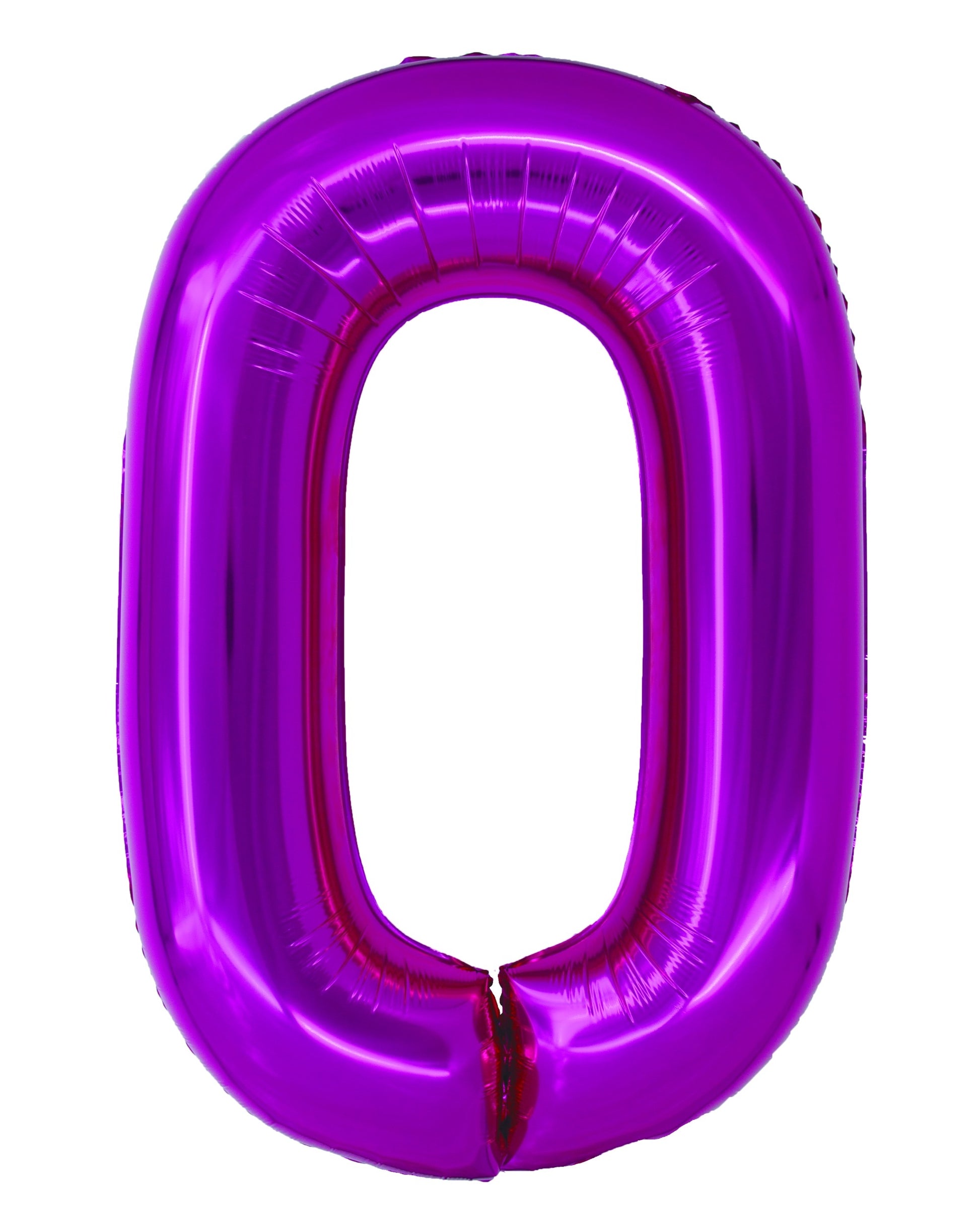 Balon decorativ gigant din folie cifra 0, culoare roz magenta vibrant, dimensiune 100 cm, brand DACO Art, ideal pentru photo corner și aniversări