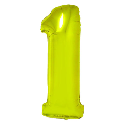 Balon decorativ gigant din folie cifra 1, culoare auriu metalizat, înălțime 100 cm, brand DACO, ideal pentru aniversări și ședințe foto