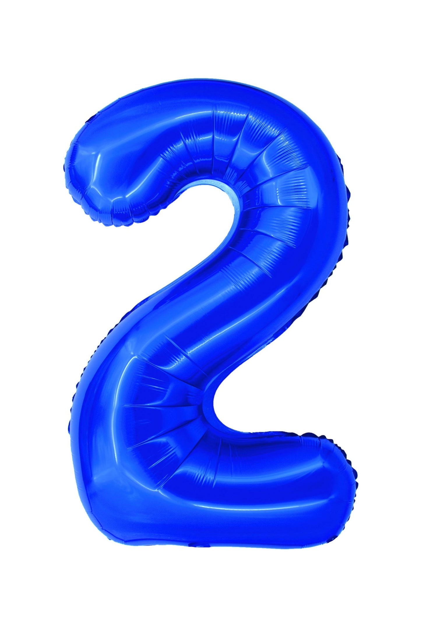 Balon decorativ gigant din folie în formă de cifra 2, culoare albastră, înălțime 100 cm, brand DACO, ideal pentru aniversări și ședințe foto
