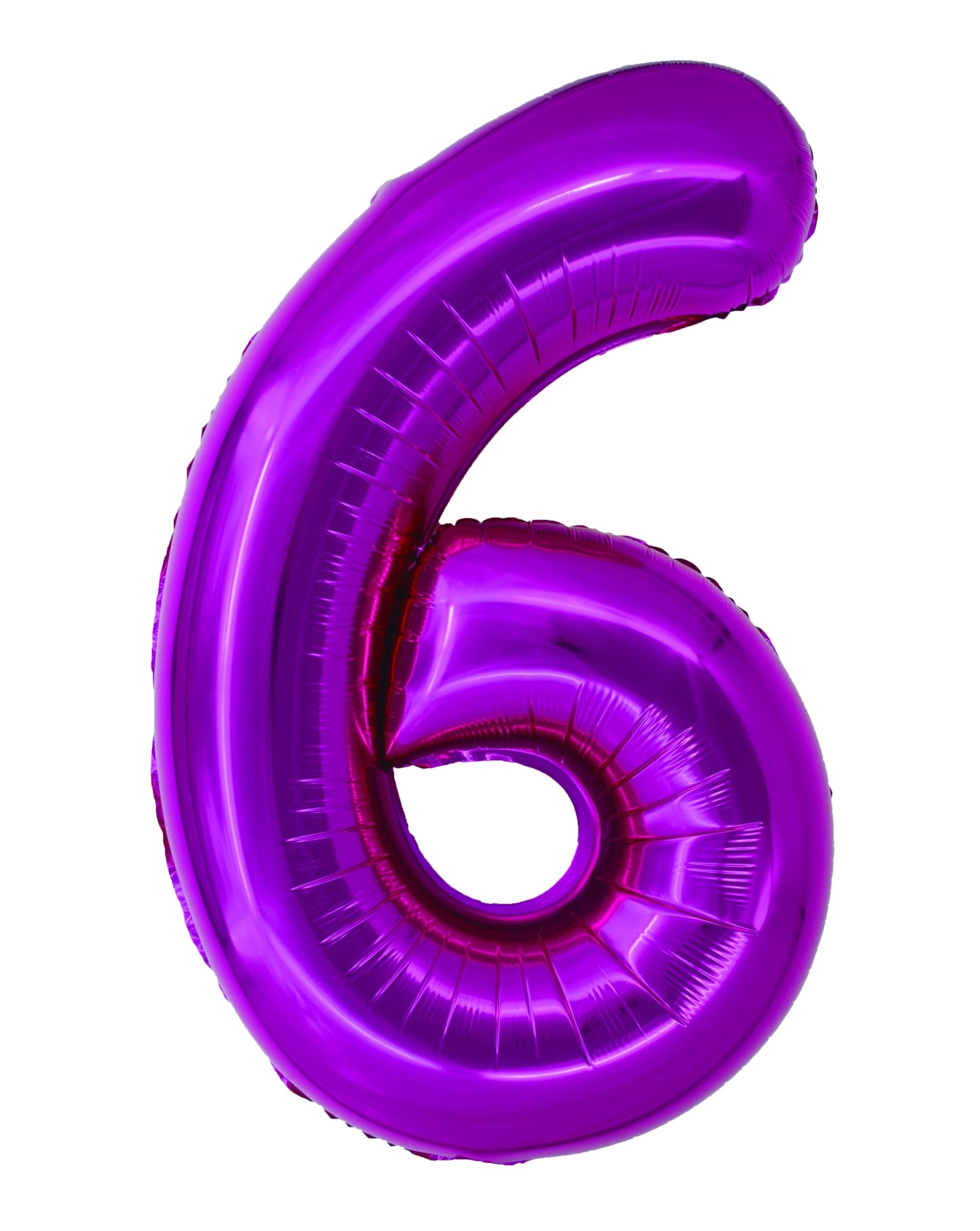 Balon uriaș din folie în forma cifrei 6, culoare roz magenta vibrant, brand DACO, dimensiune 1 metru, accesoriu pentru petreceri aniversare