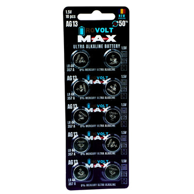 Baterie AG13, Alkalina ROVOLT 10/set