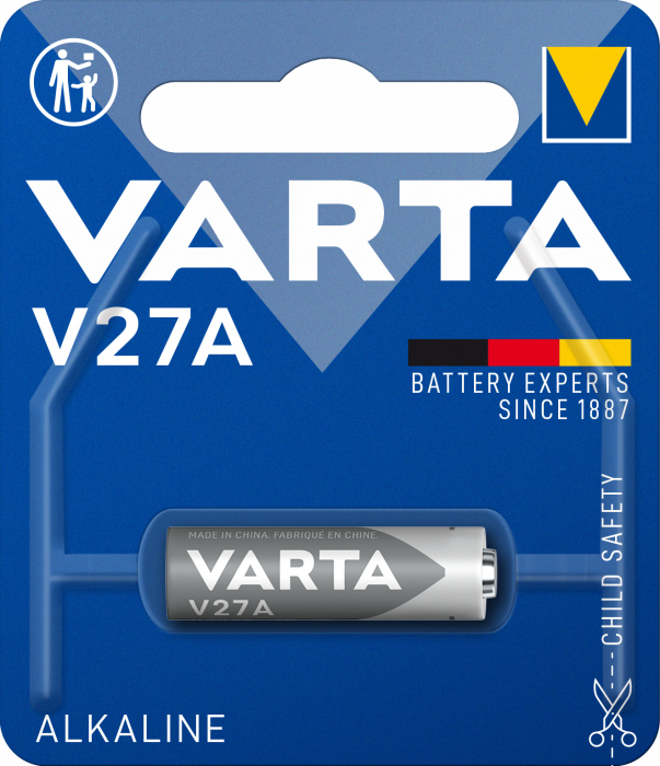 Baterie alcalin? V27A, 12V, 7.7x28 mm, 1 buc