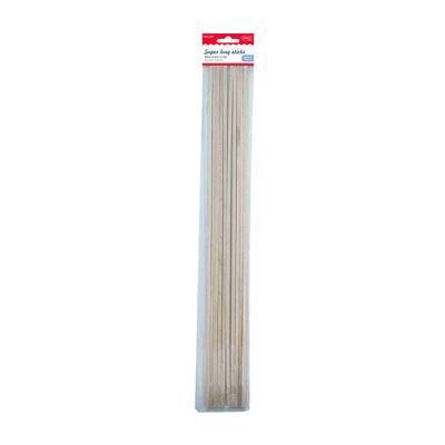 Set de 10 bețe super lungi din lemn natural cu secțiune pătrată, lungime 50 cm, brand DACOart, cod AD369, ideale pentru structuri rigide și machete.