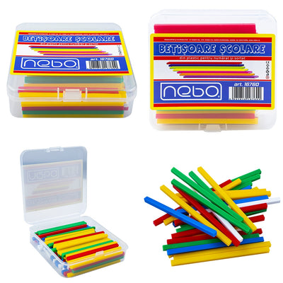 Betisoare scolare din plastic, 100 buc/set - NEBO