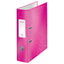 Biblioraft premium Leitz Wow, culoare roz metalizat, format A4, cotor lat de 8 cm, mecanism patentat 180 grade, ideal pentru o arhivare estetică, organizată și modernă
