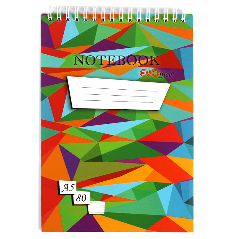 Blocnotes A5 cu spira metalica 80 file - dictando EVOffice