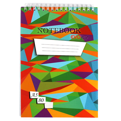 Blocnotes A5 cu spira metalica 80 file - dictando EVOffice