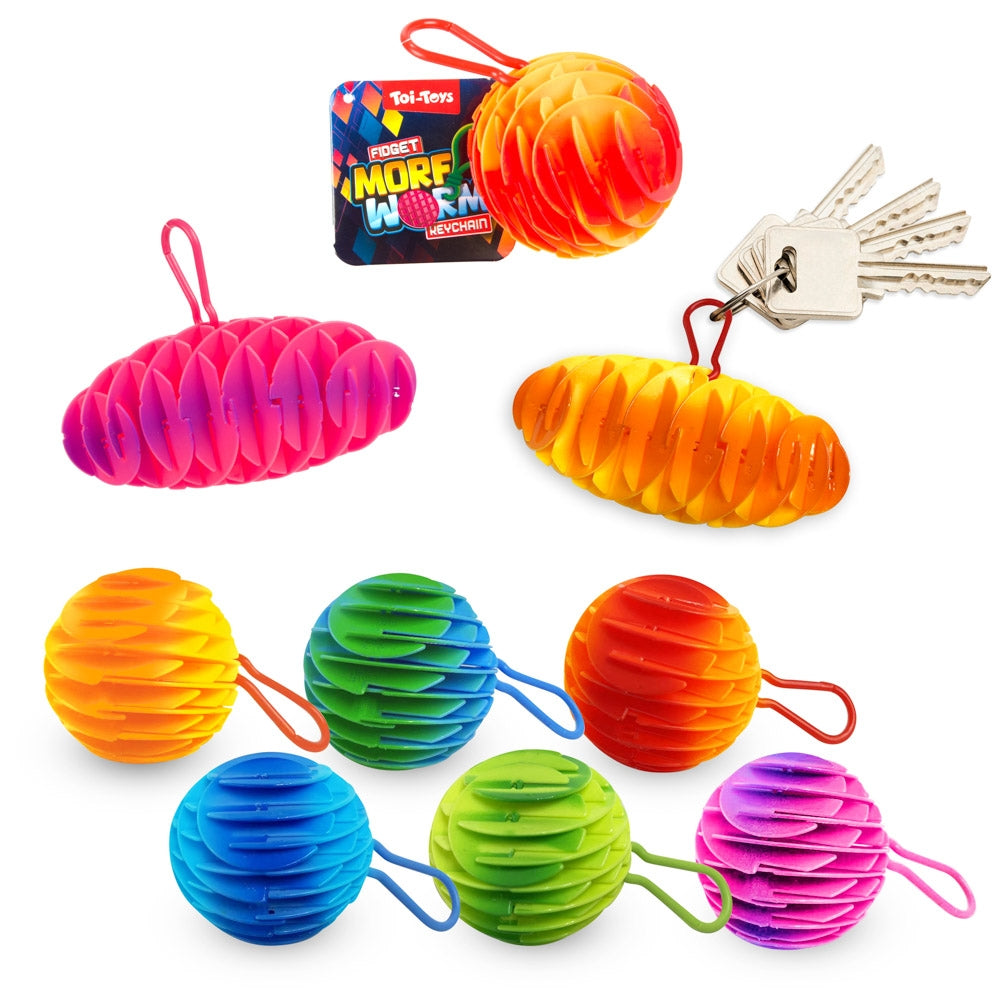 Breloc antistres, Morf Worm, 15 cm - Toi-Toys