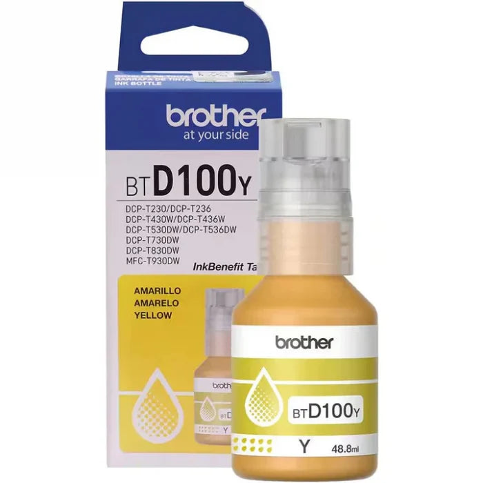 Brother BTD100Y, Flacon Original Cerneală Yellow