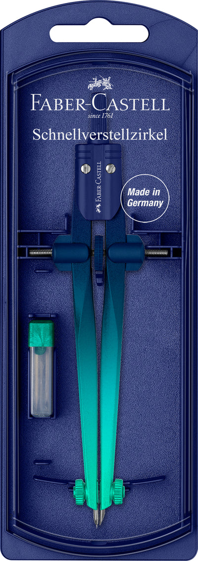 Compas Stream Flow Faber-Castell - Albastru - Turcoaz
