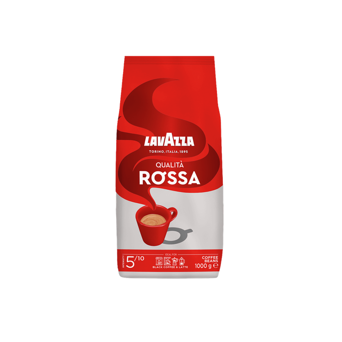 Pachet de cafea boabe Lavazza Qualita Rossa Espresso 40% Arabica și 60% Robusta