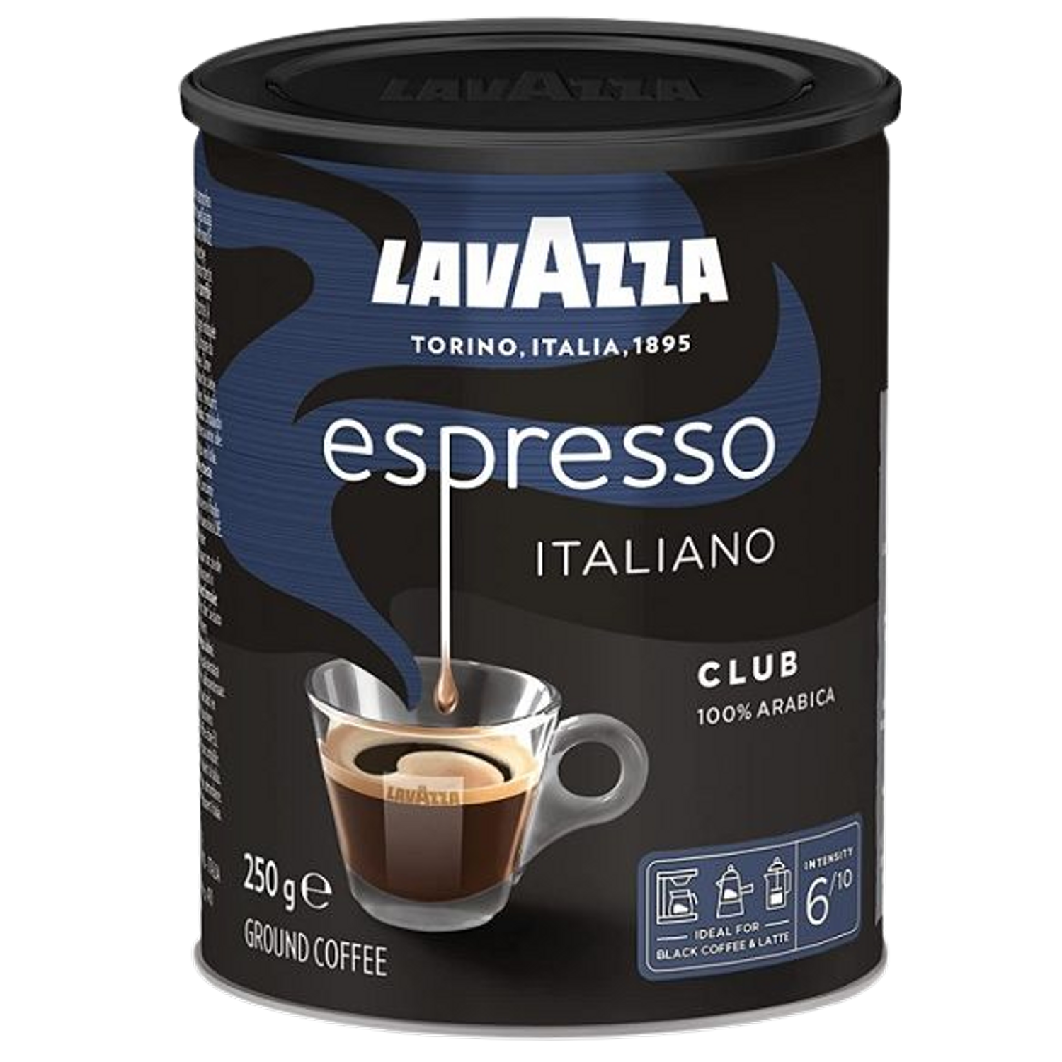 Cutie metalică de cafea premium Lavazza Club 100% Arabica din America Latină