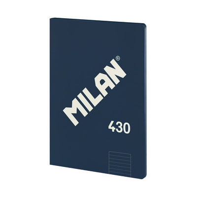 Caiet A4 Milan cu 48 de file dictando, legare cusută pentru durabilitate și copertă albastră profesională, ideal pentru birou, business și notițe elegante
